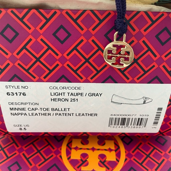 ❌SOLD❌ Tory Burch Minnie Cap-toe ballet flat size 38.5 - Picture 12 of 12